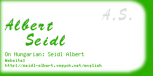 albert seidl business card